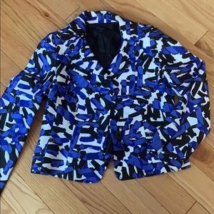 Blazer Jones Wear size 6 Blue black and white
